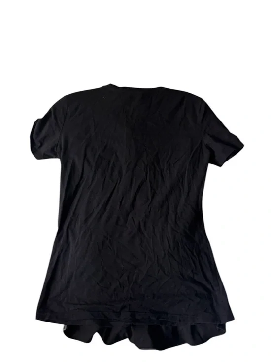 McQ Alexander McQueen Sheer Bow Mesh Overlay Ruffle Mixed Media Goth Shirt Top M - Picture 9 of 16